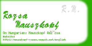 rozsa mauszkopf business card